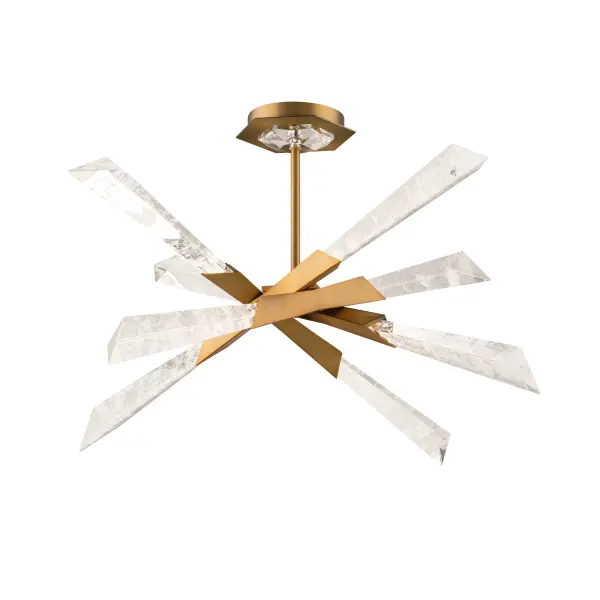 Luxuriously crafted and beautifully designed to add dramatic character to any space, a spear of Optic Haze® Quartz composed of natural quartz gemstone illuminates and gravitates with bolts of luminous energy.