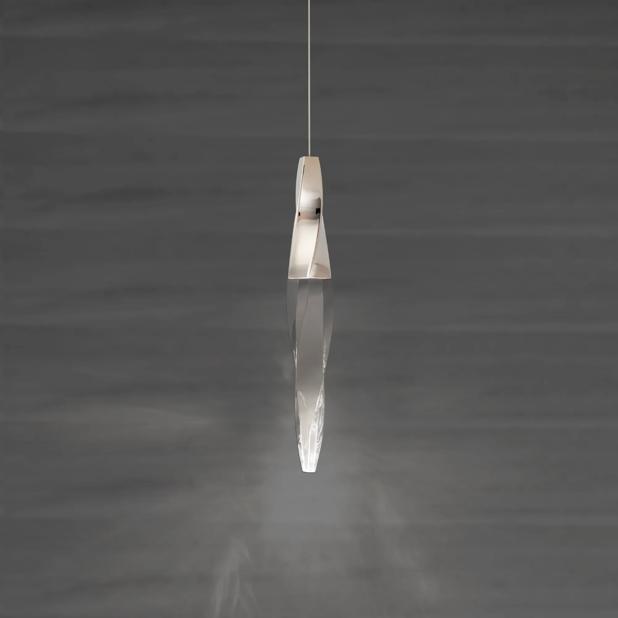 Kindjal 1 Light LED 3000K/3500K/4000K 120V-277V Mini Pendant in Aged Brass with Clear Optic Crystal