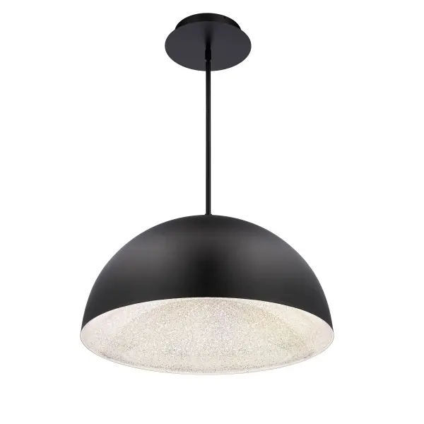 The Stardust pendant transforms any space with thousands of hand-applied precision-cut Radiance crystals that create mesmerizing sparkle and light fragmentation. Its 23-inch dome profile and adjustable color temperature make it versatile for various settings.