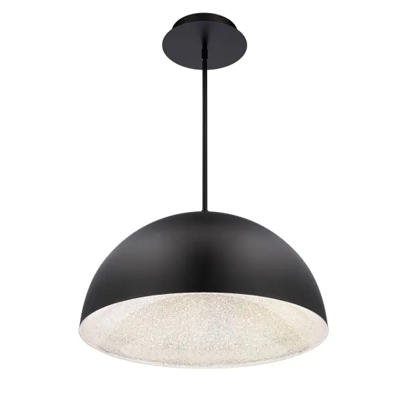 Shredding into myriad flickering fragments of light, thousands of pieces of hand-applied precision cut Radiance® Crystal by Schonbek bring captivating sparkle into the inner diffuser of this elegant dome luminaire.