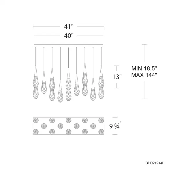 Crystal fashion comes to light in unique forms. Delicate, graceful drops of exquisite crystal embraced by tapered metal forms that glow with a charming luster. Matching crystal overlays are applied to the metal canopies for an additional touch of luxury