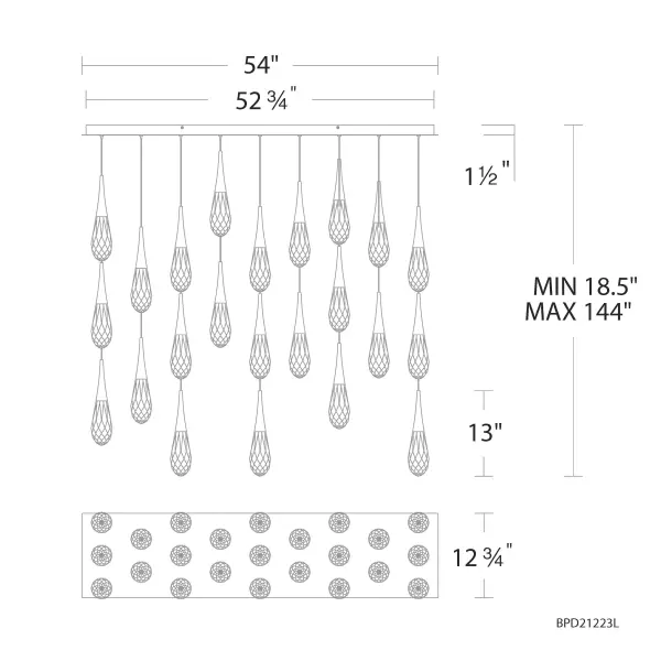 Crystal fashion comes to light in unique forms. Delicate, graceful drops of exquisite crystal embraced by tapered metal forms that glow with a charming luster. Matching crystal overlays are applied to the metal canopies for an additional touch of luxury