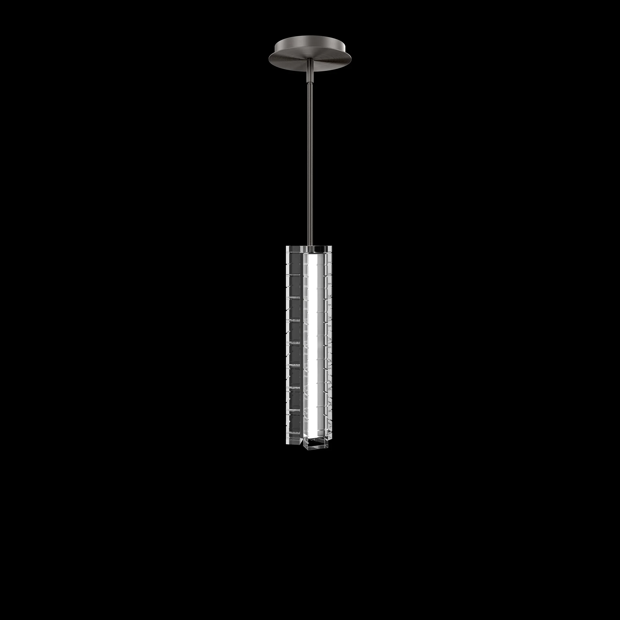 Abode 14" LED Crystal Pendant in Antique Nickel