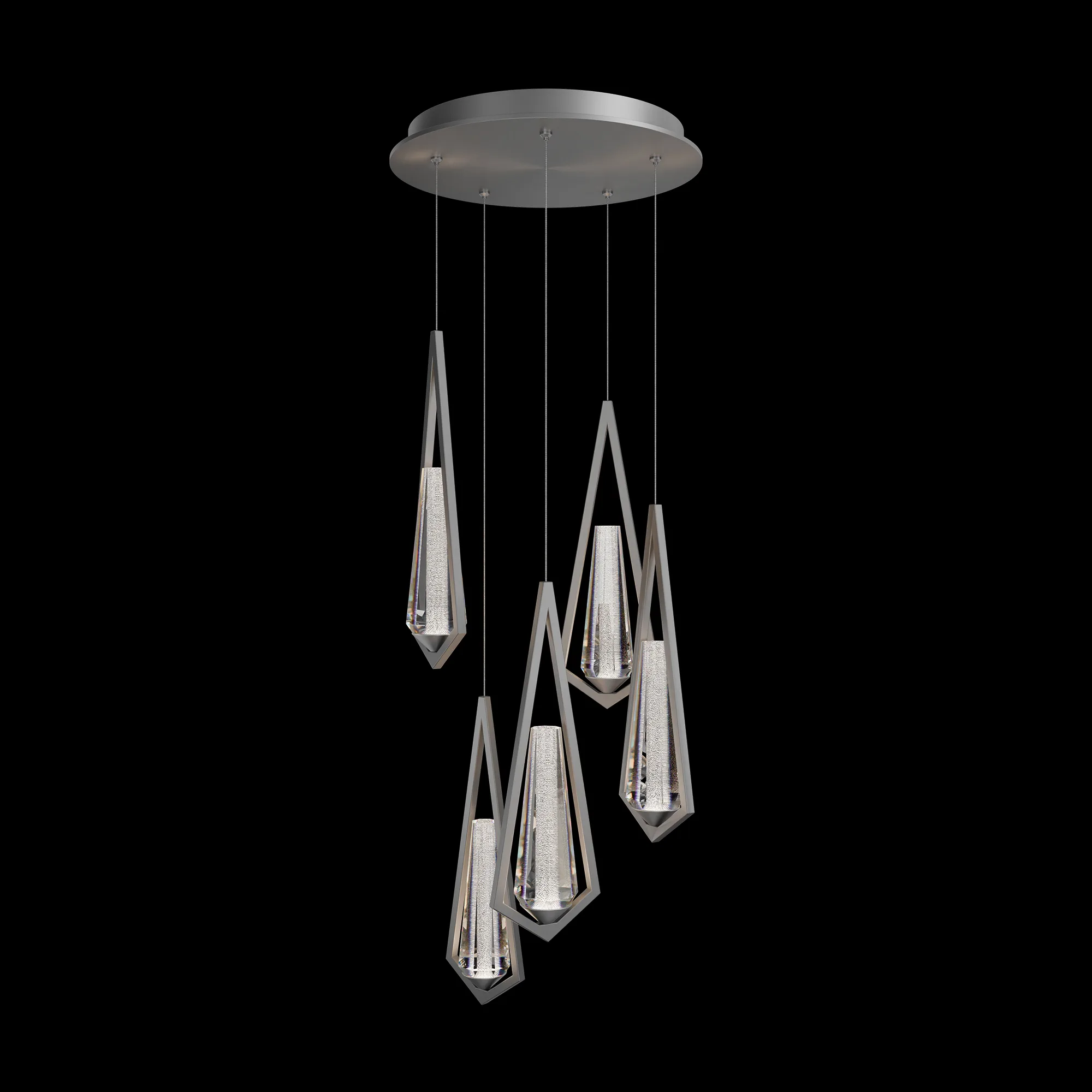 Devotion 5 Light LED 3000K/3500K/4000K Multi-Light in Aged Brass with Radiance® Crystal Dust