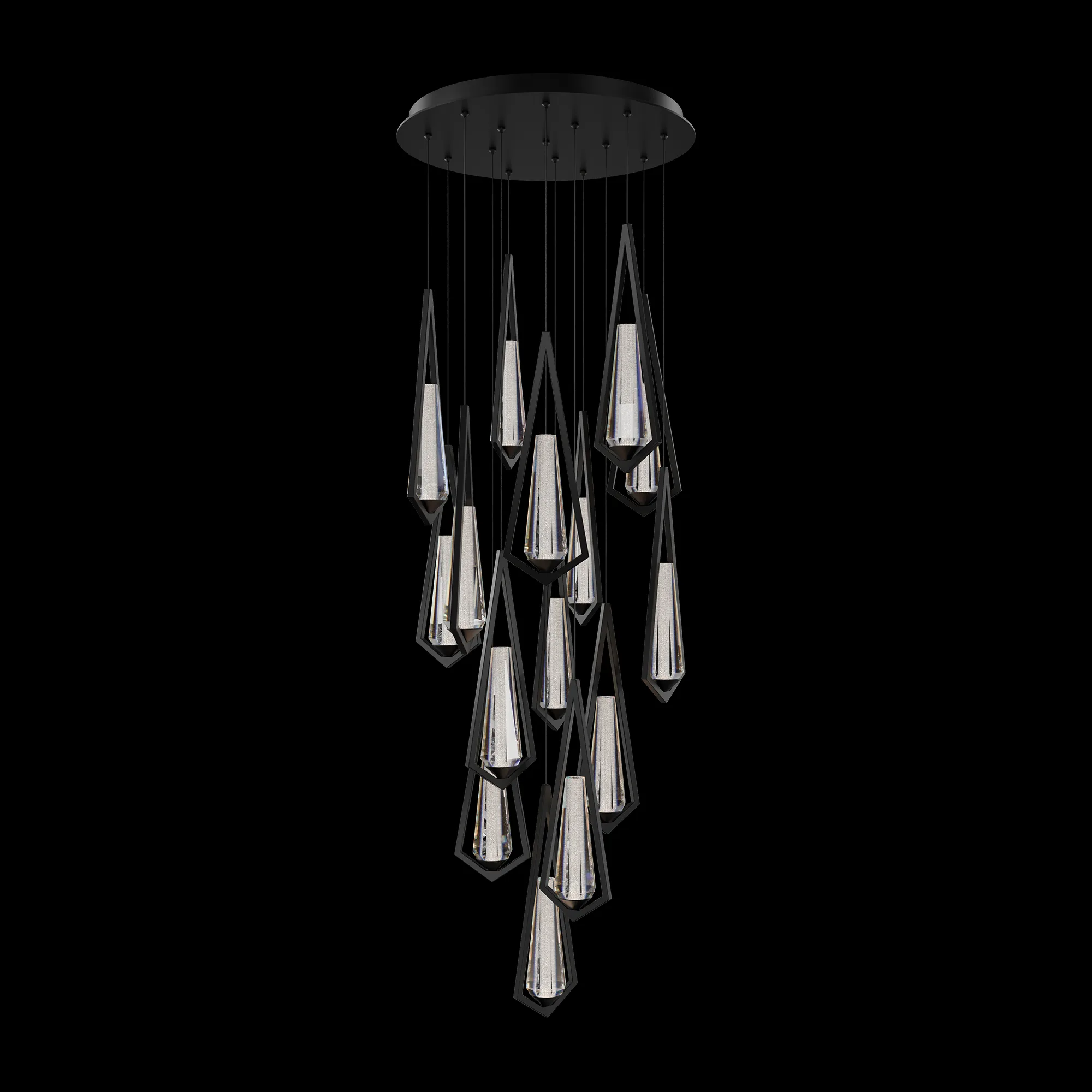 Devotion 15 Light LED 3000K/3500K/4000K Multi-Light in Aged Brass with Radiance® Crystal Dust