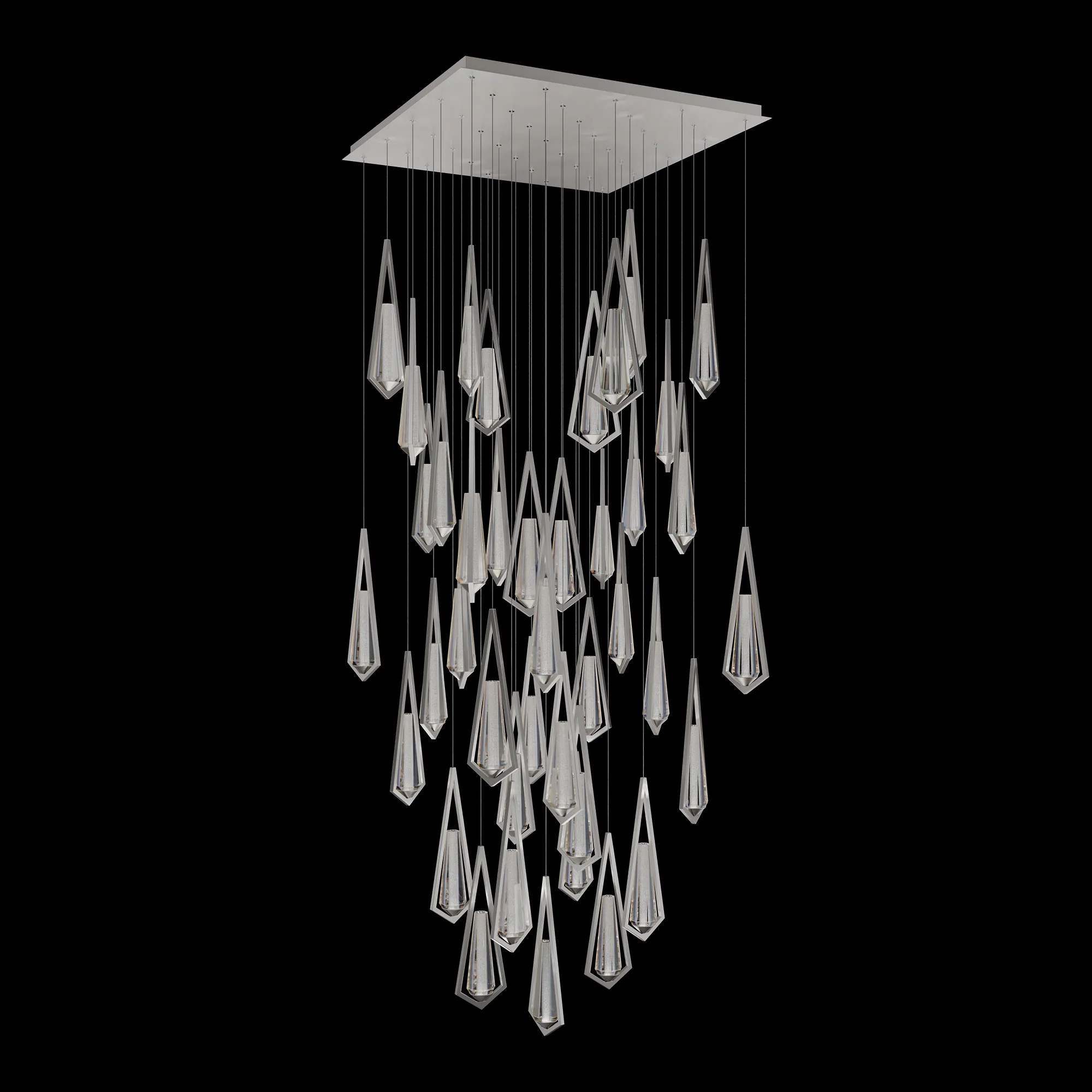 Devotion 41 Light Square LED 3000K/3500K/4000K Multi-Light in Aged Brass with Radiance® Crystal Dust