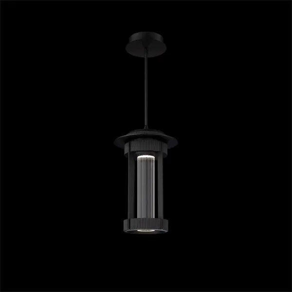 Gainey reimagines the classic outdoor lantern with a bold, contemporary sensibility. At its core, a solid Optic Crystal cylinder—cut with precise V-grooved detailing—captures and refracts LED illumination in crisp linear patterns. Surrounding it, a refined metal structure with knurled accents at the top and bottom adds texture, depth, and a subtle industrial elegance.