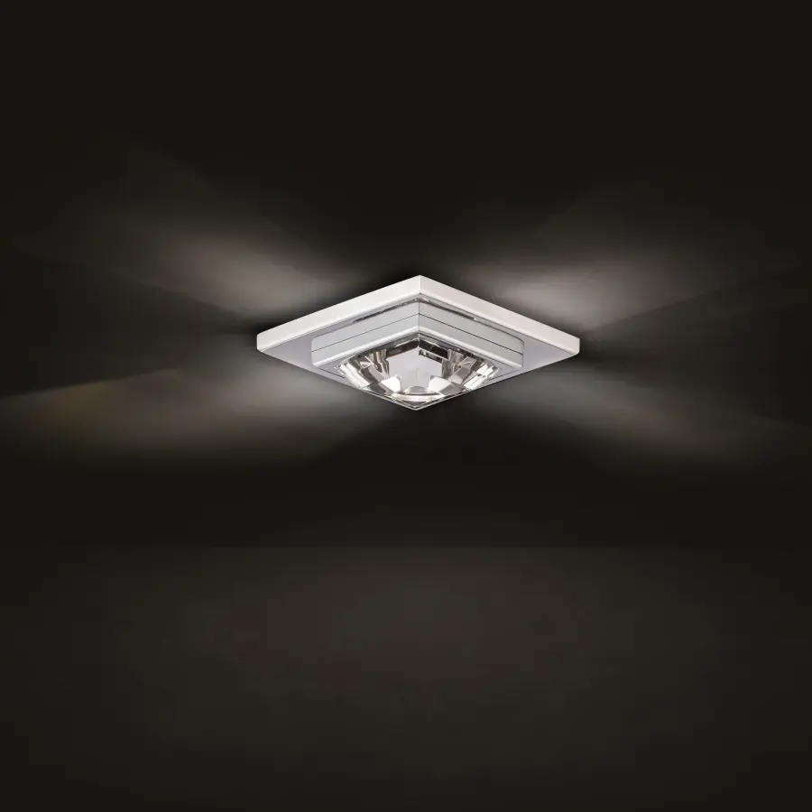 Madison 4" LED Recessed Light with Crystal Accent in Polished Chrome