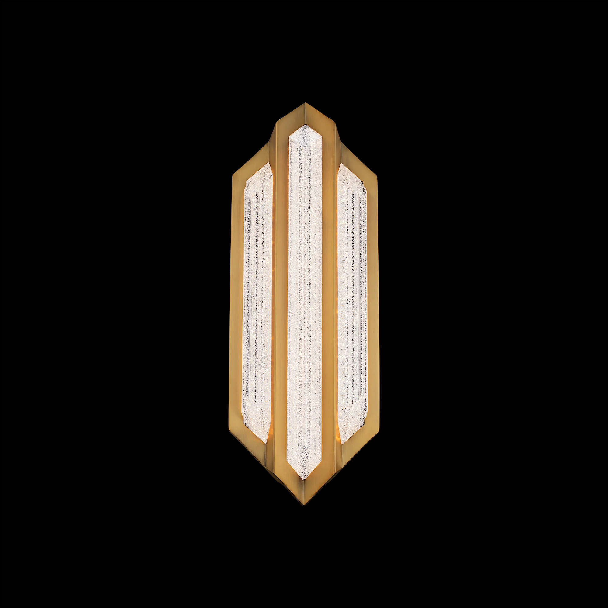 Ariana LED Wall Sconce 22" in Aged Brass with Radiance Crystal