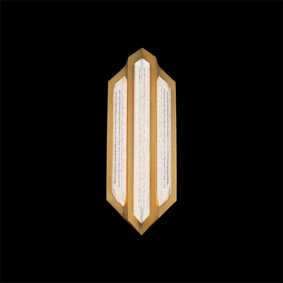 Ariana LED Wall Sconce 22" in Aged Brass with Radiance Crystal