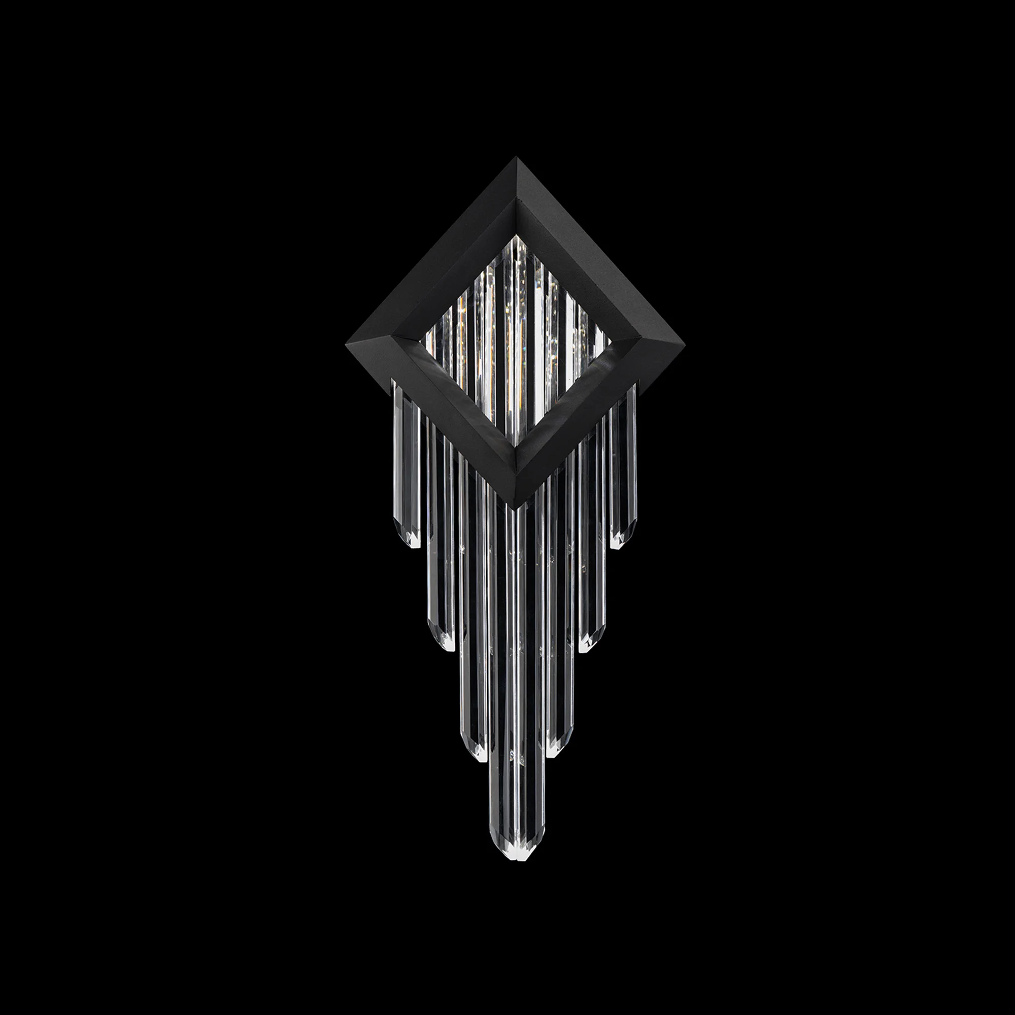 Behold LED Wall Sconce in Aged Brass with Optic Crystal