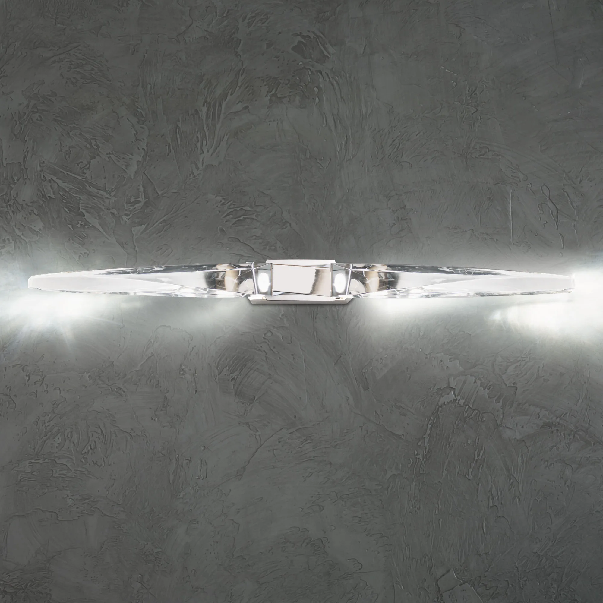 Kindjal 37in LED 3000K/3500K/4000K 120V-277V Bath Vanity & Wall Light in Aged Brass with Clear Optic Crystal