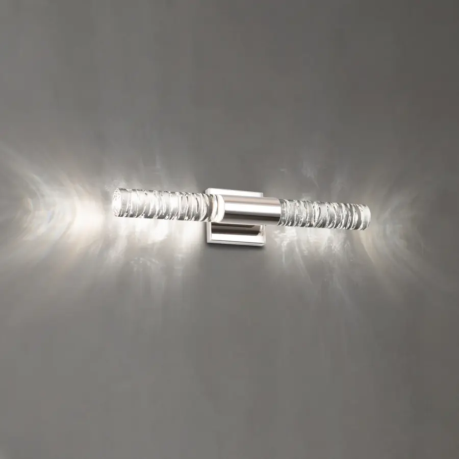 Cru 22" LED Bath Vanity & Wall Light in Polished Nickel