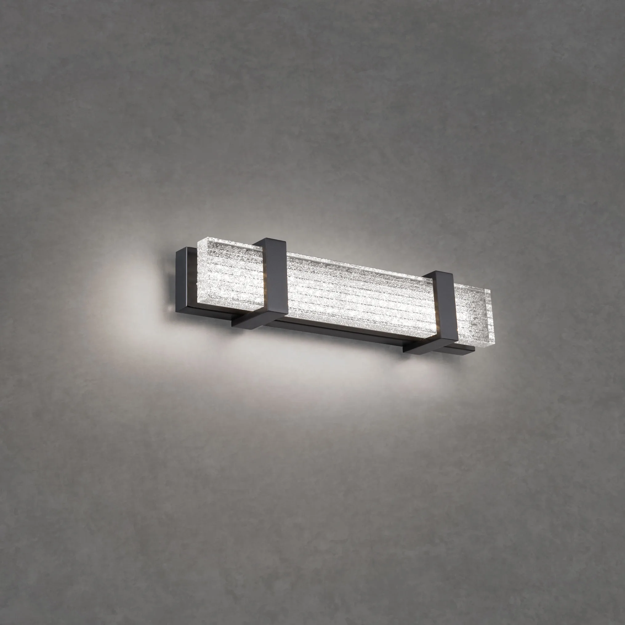 Verandah 18in LED 3000K/3500K/4000K 120V-277V Bath Vanity & Wall Light in Aged Brass with Clear Radiance Crystal Dust