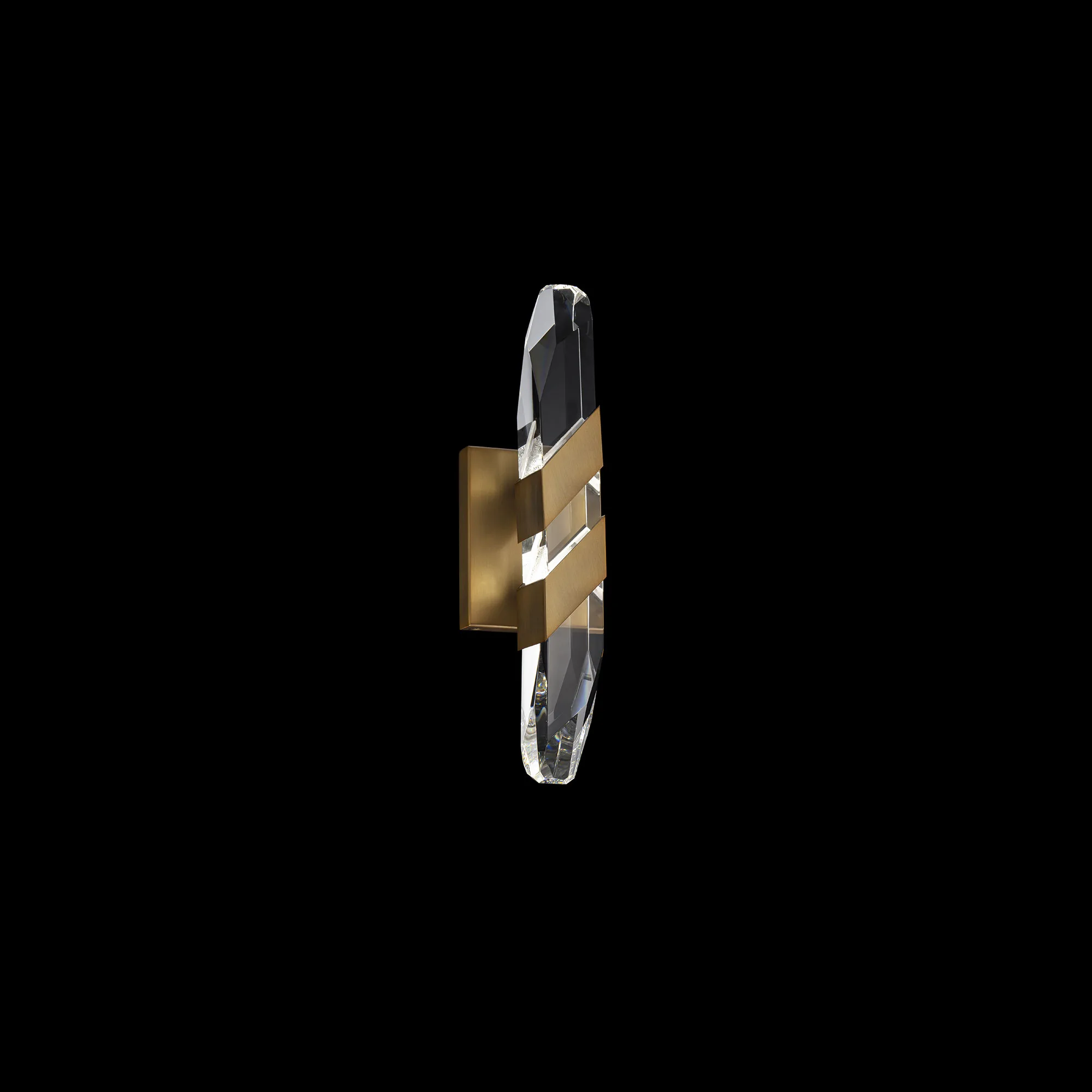 Traverse 16IN LED 3000K/3500K/4000K/5000K Wall Scone in Aged Brass with Optic Crystal