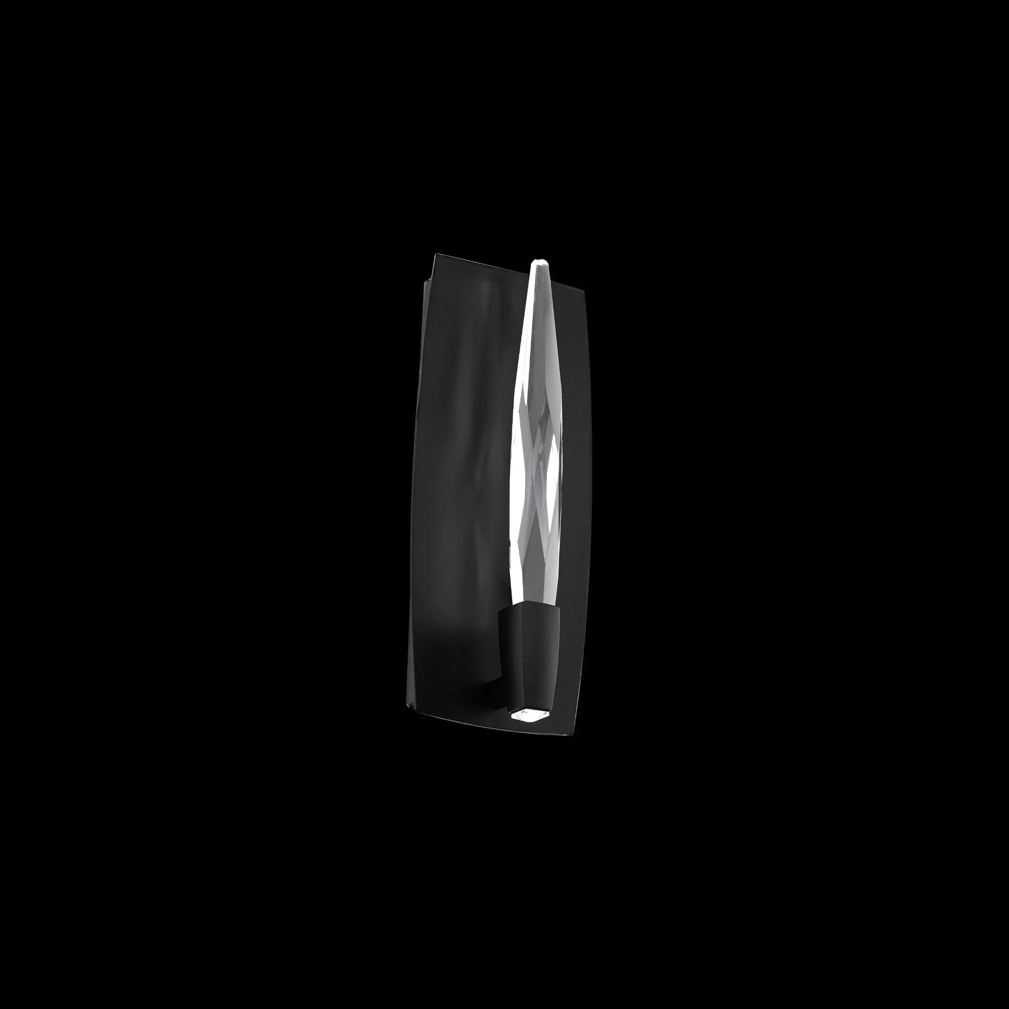 Twirl 14" LED Wall Sconce in Black with Optic Crystal