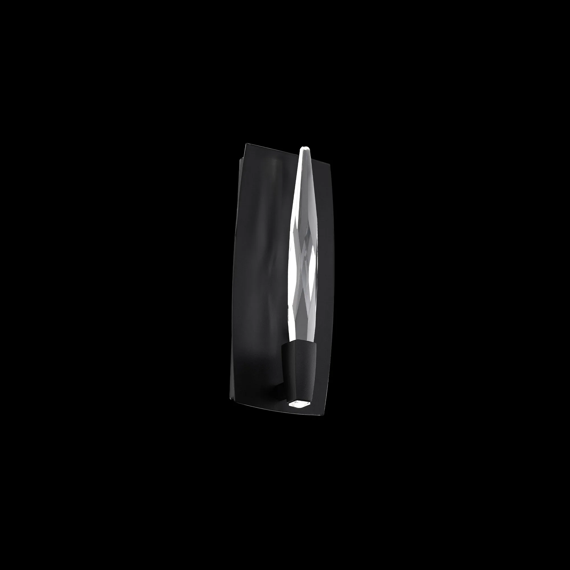 Twirl 14IN LED 3000K/3500K/4000K/5000K Wall Sconce in Black with Optic Crystal