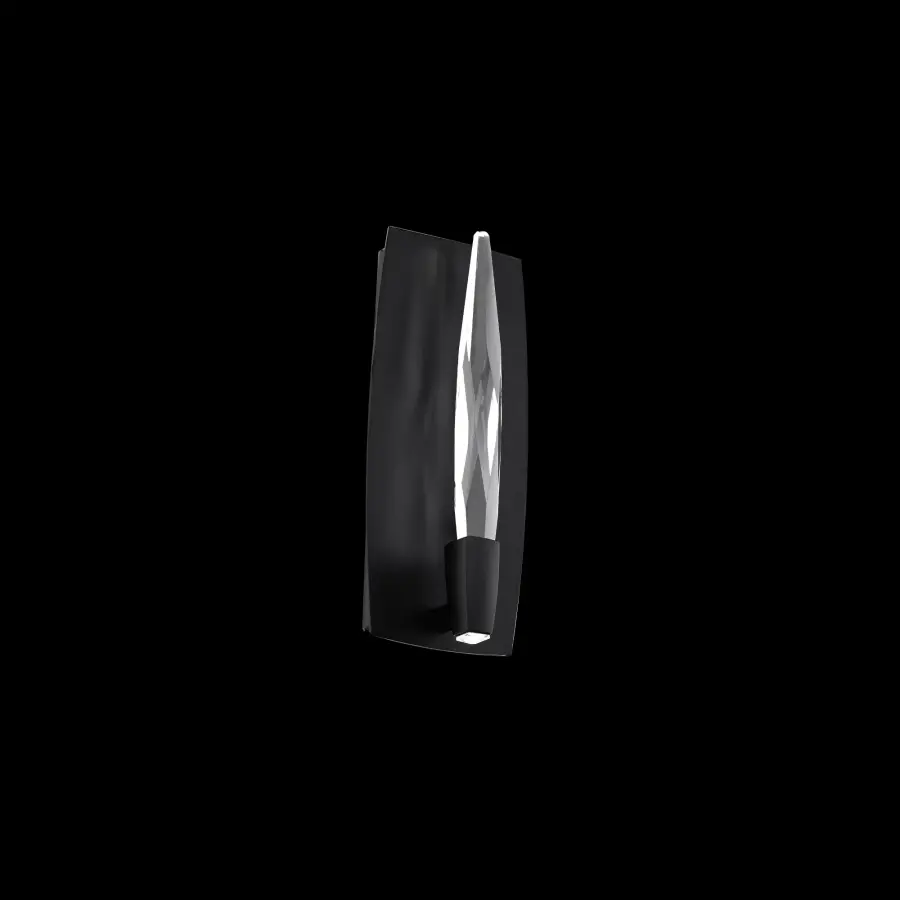Twirl 14IN LED 3000K/3500K/4000K/5000K Wall Sconce in Black with Optic Crystal