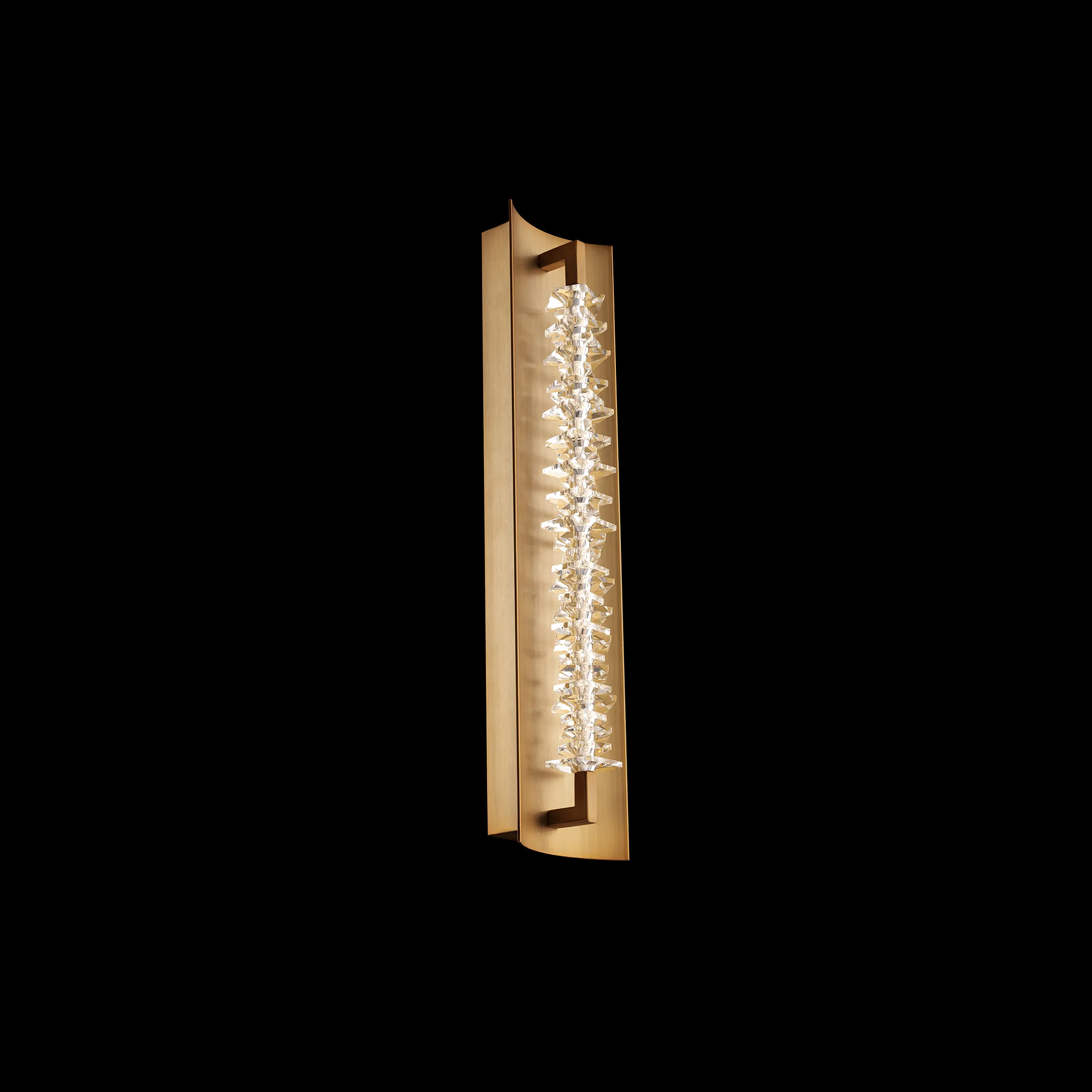 Bergy 24IN LED 3000K/3500K/4000K/5000K Bath Vanity & Wall Light in Aged Brass with Radiance® Crystal Dust