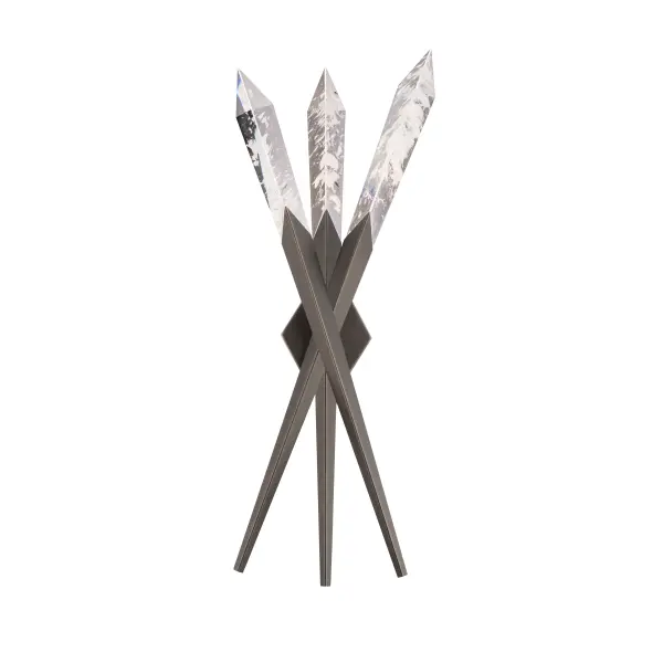Luxuriously crafted and beautifully designed to add dramatic character to any space, a spear of Optic Haze® Quartz composed of natural quartz gemstone illuminates and gravitates with bolts of luminous energy.