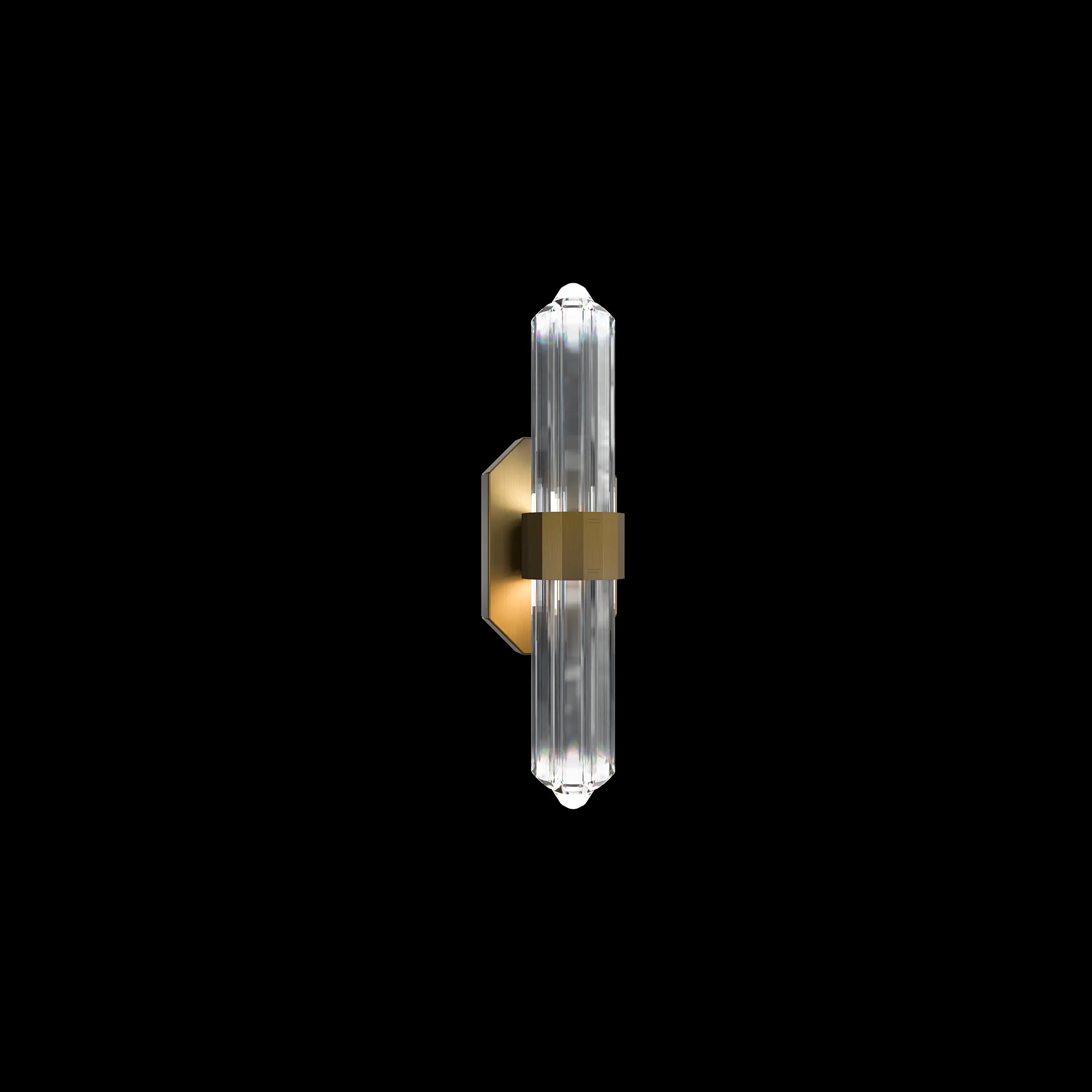Silo 16IN LED 3000K/3500K/4000K/5000K Wall Sconce in Aged Brass with Optic Crystal
