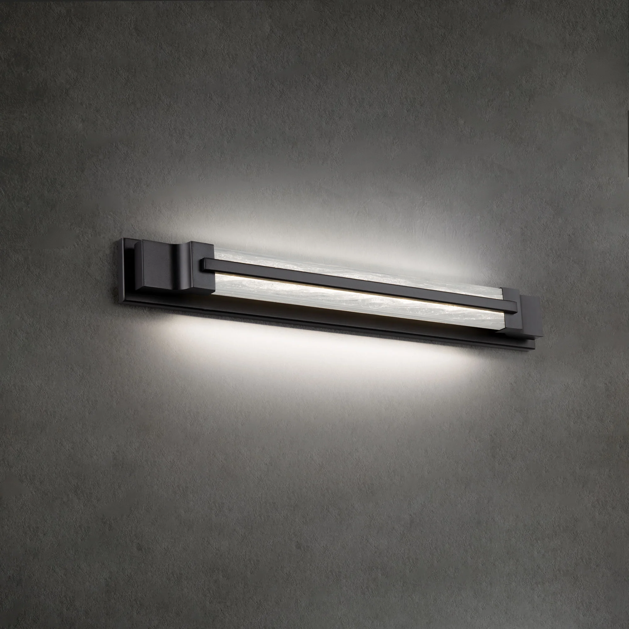 Aberdeen 28" LED Bath Vanity & Wall Light in Black