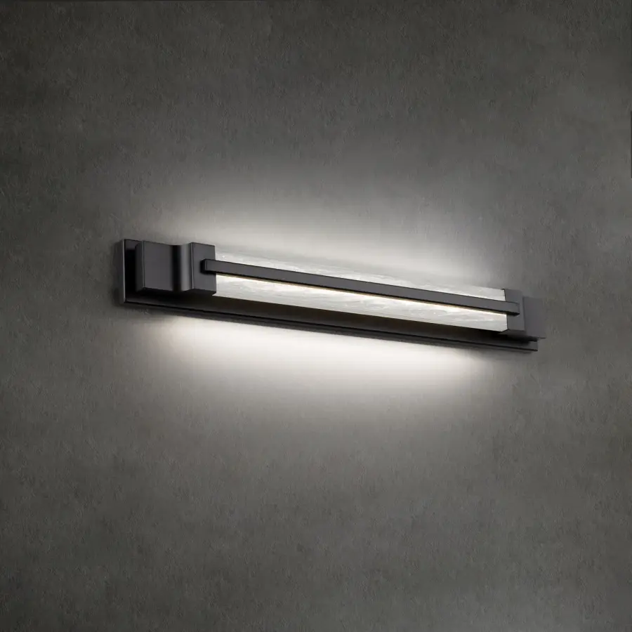 Aberdeen 28" LED Bath Vanity & Wall Light in Black