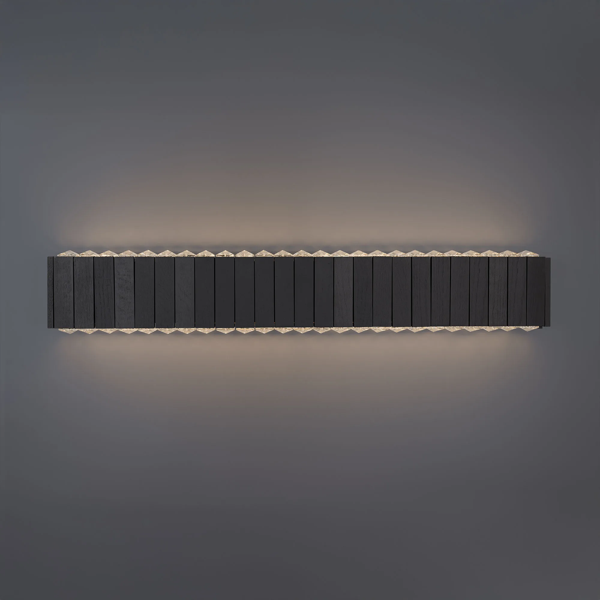 Andean 36IN LED 3000K/3500K/4000K/5000K Bath Vanity & Wall Light in Charcoal Oak with Optic Crystal