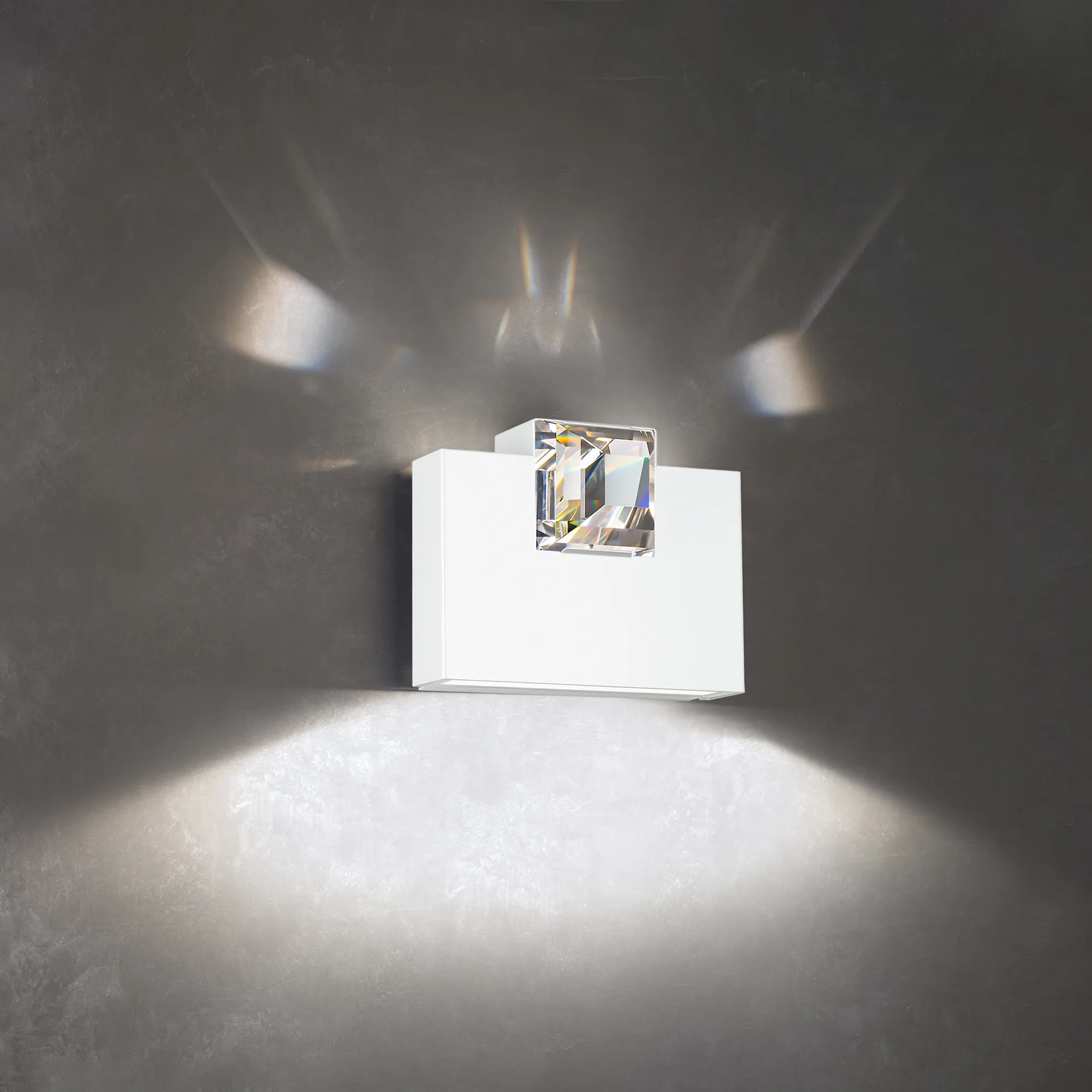 Madison 8in LED 3000K/3500K/4000K 120V-277V Wall Sconce in Black with Clear Crystals from Swarovski
