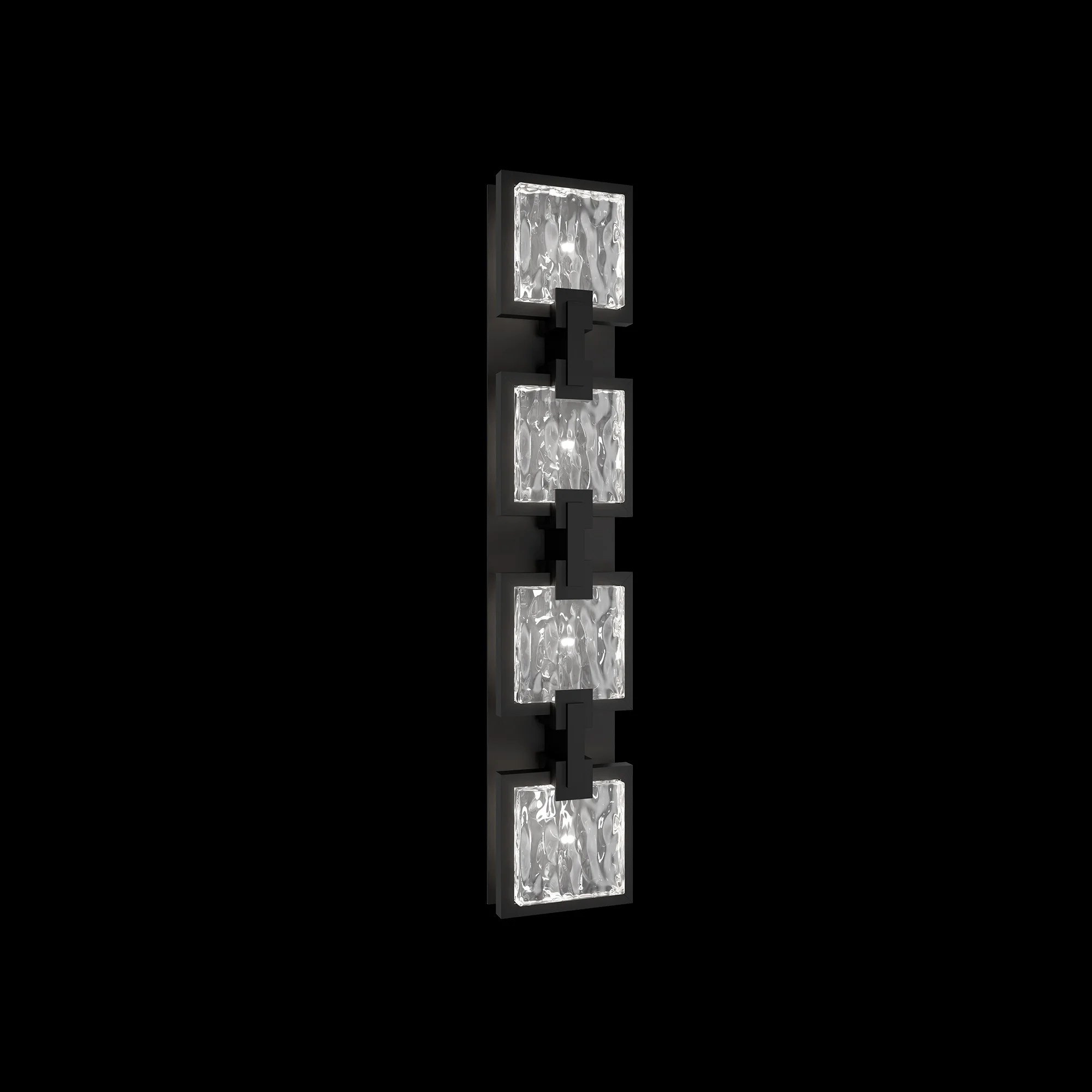 Pop Star 26" LED Outdoor Wall Light in Black with Optic Glass
