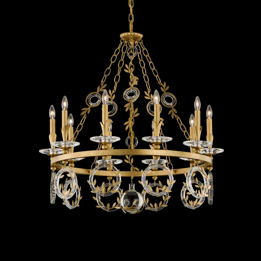 Concetta 10-Light Chandelier in Heirloom Gold with Clear Radiance Crystal