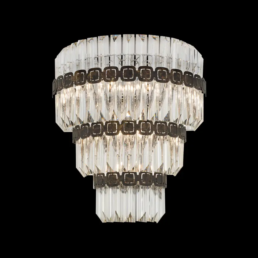 Alina 6-Light Wall Sconce in Heirloom Gold with Clear Optic Crystal