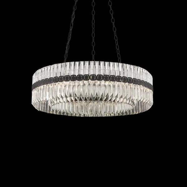 Alina 11-Light Round Pendant in Heirloom Gold with Clear Optic Crystal