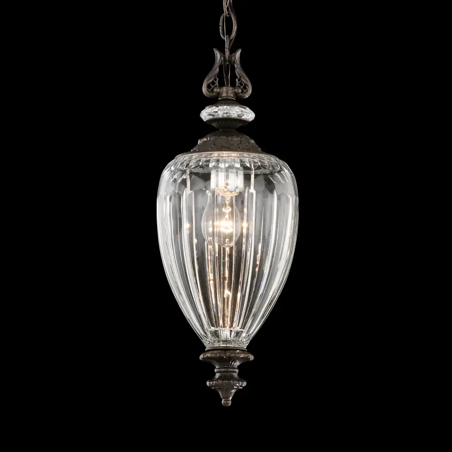 Dyana Large Urn Mini Pendant in Heirloom Gold with Clear Heritage Crystal