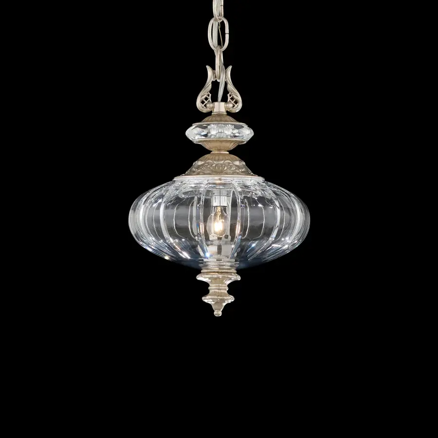 Dyana Mini Pendant in Heirloom Gold with Clear Heritage Handcut Crystal
