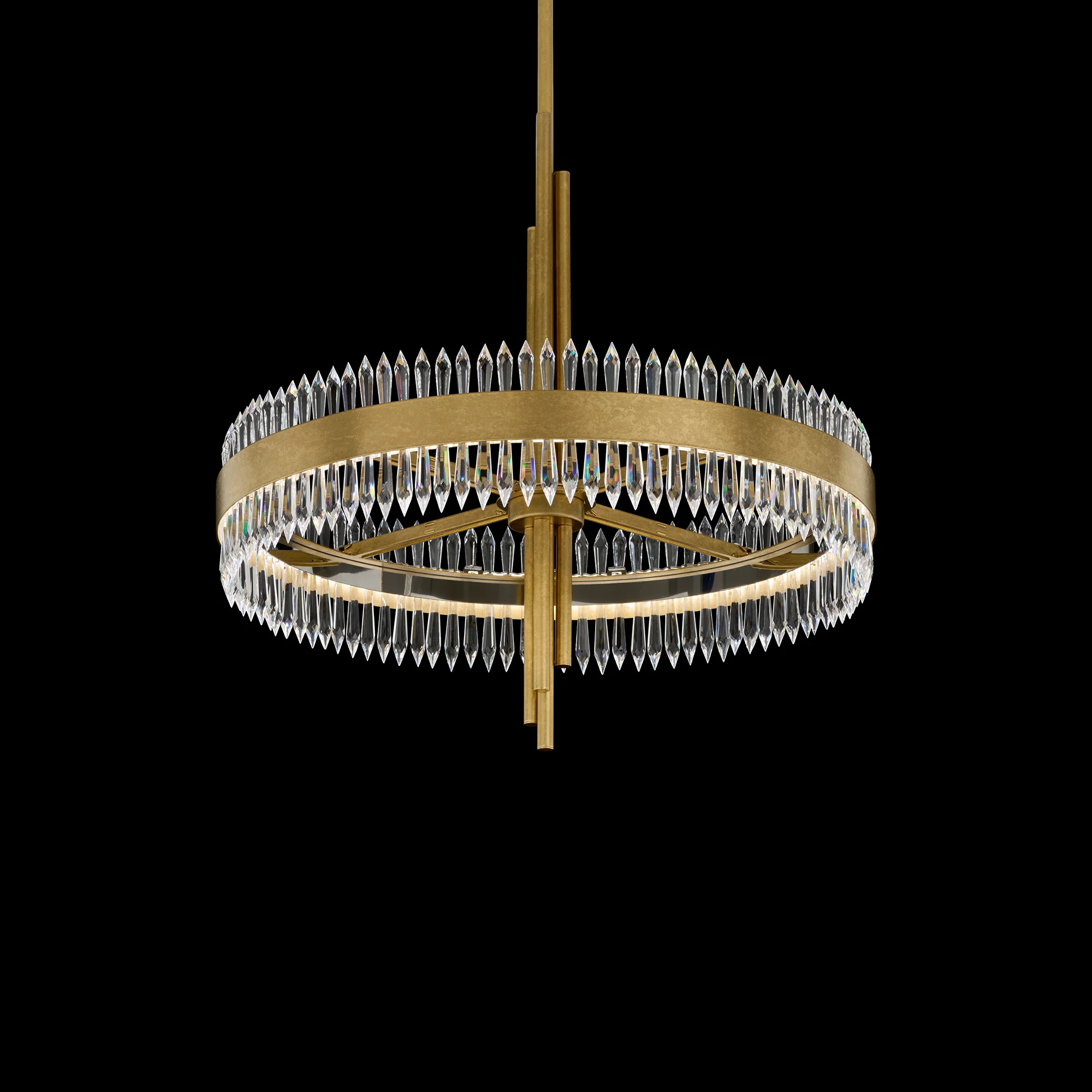 Annaberg 23" LED Pendant in White with Clear Radiance Crystal