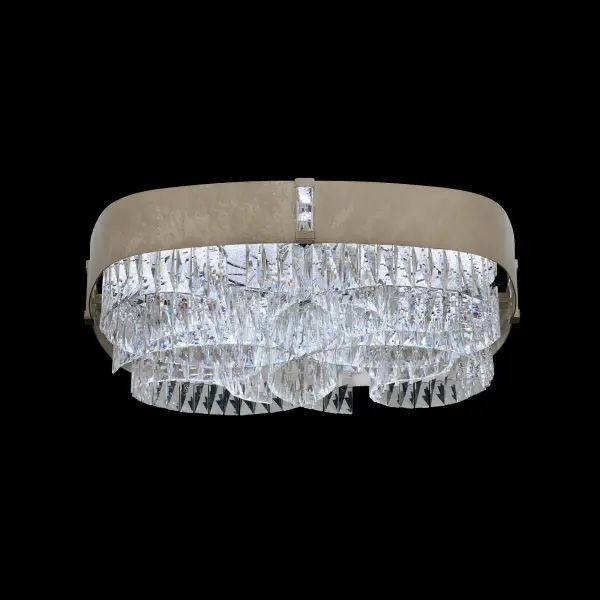 LEDZeppa 24" LED Flush Mount in Heirloom Gold with Clear Radiance Crystal