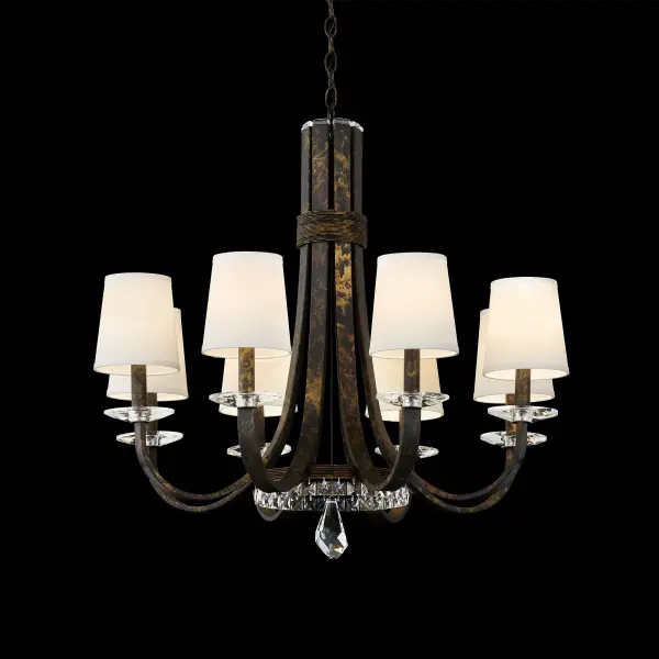Catalena 8-Light Chandelier in Heirloom Gold with Crystal