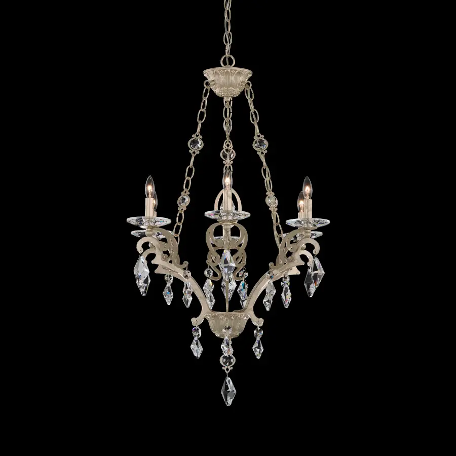 Tamerlaine 6-Light Chandelier in Heirloom Gold with Clear Radiance Crystal