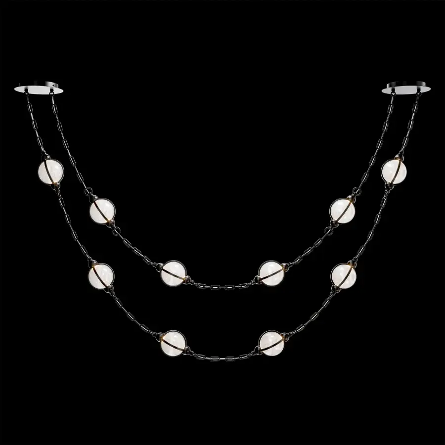 Lovelace LED 10" Pendant in Black with Radiance® Crystal Dust