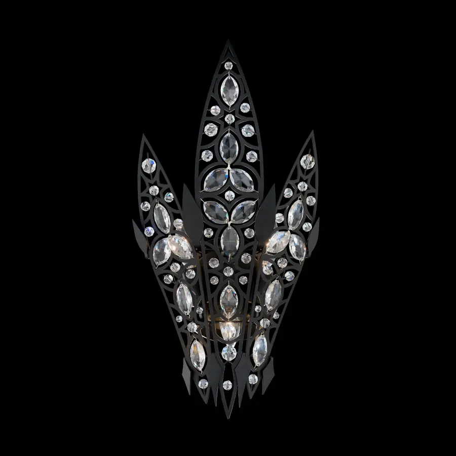 Poetta 3-Light Wall Sconce in Heirloom Gold with Clear Radiance Crystal