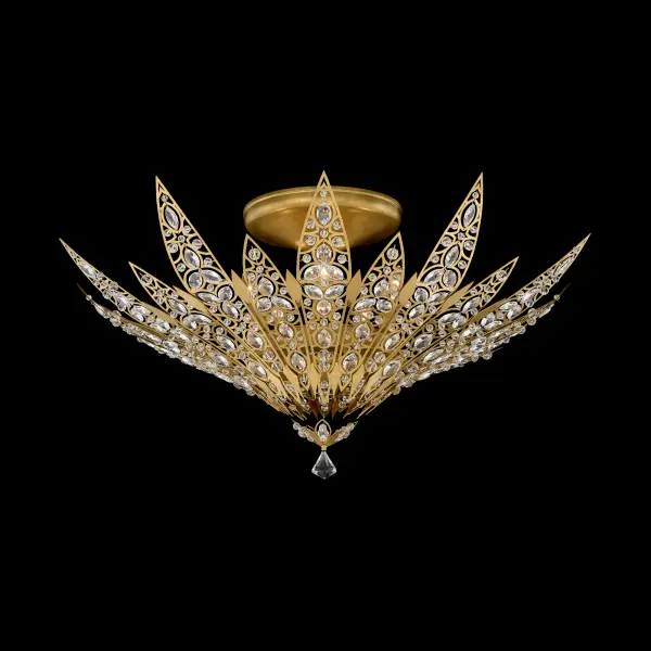 Poetta 5-Light Semi-Flush Mount in Heirloom Gold