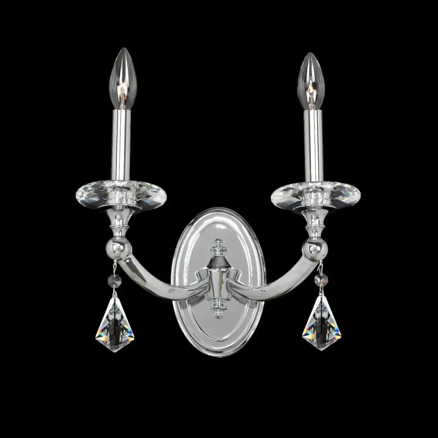 Floridia 2-Light Crystal Wall Sconce