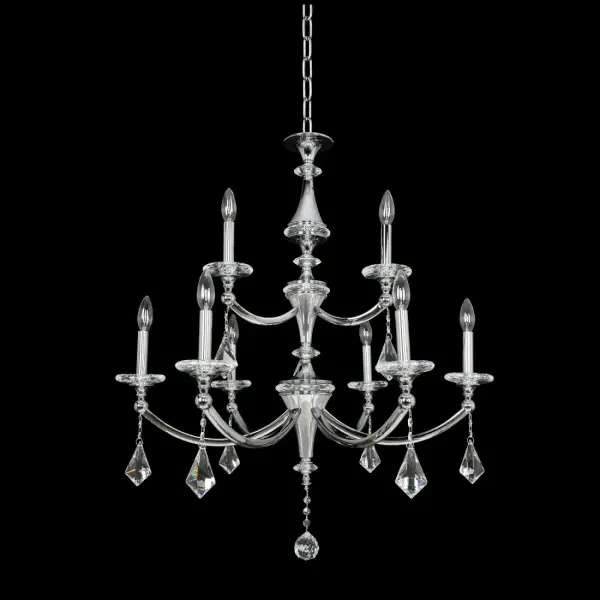 Floridia 9-Light Two-Tier Crystal Chandelier