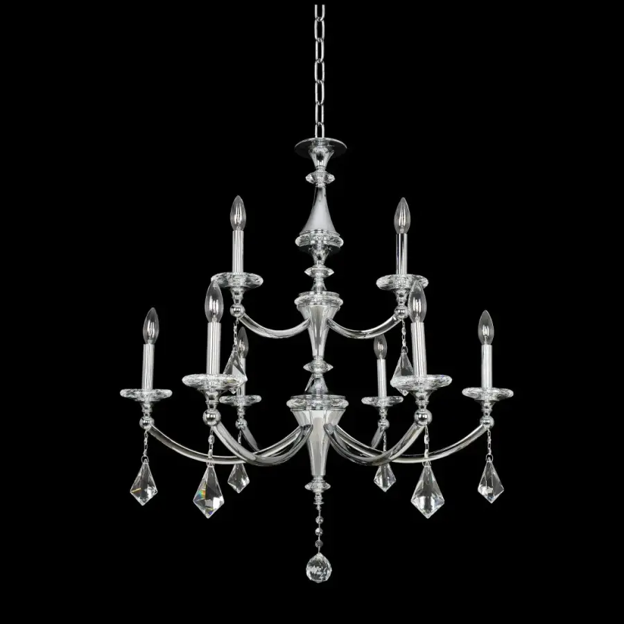 Floridia 9-Light Two-Tier Crystal Chandelier
