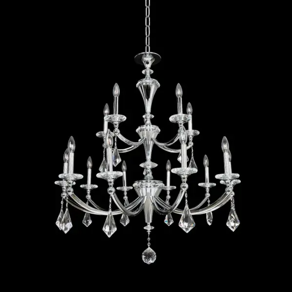 Floridia 15-Light Two-Tier Crystal Chandelier