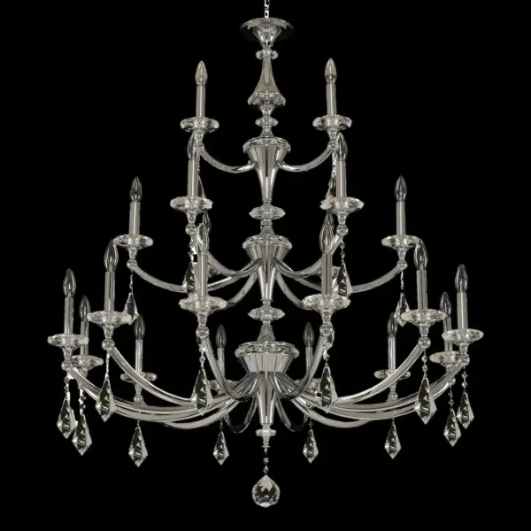 Floridia 21-Light 3-Tier Crystal Chandelier