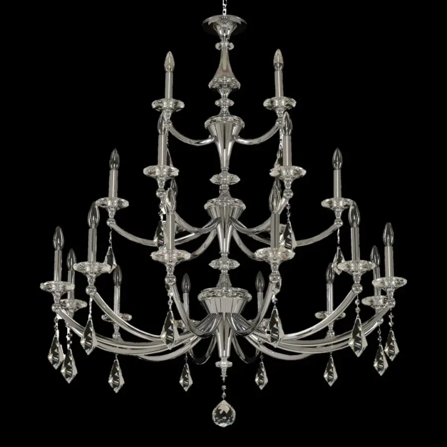 Floridia 21-Light 3-Tier Crystal Chandelier