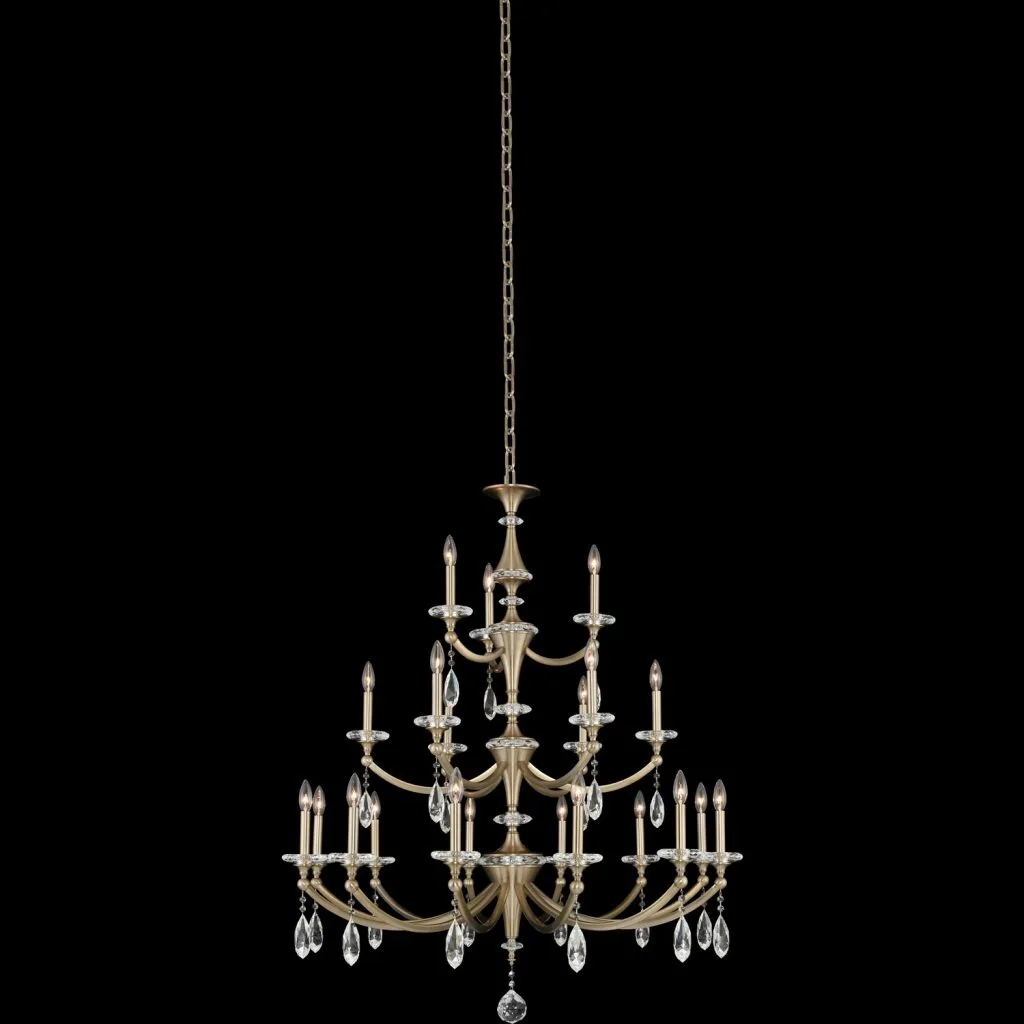 Floridia 21-Light 3-Tier Crystal Chandelier