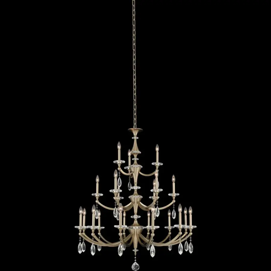 Floridia 21-Light 3-Tier Crystal Chandelier